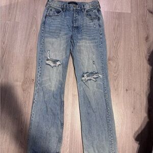 Aeropostale High Rise Baggy Blue Jeans